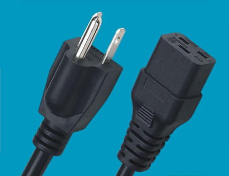 Japan PSE 3 Pins JIS C 8303 Plug To IEC 60320 C19 Connector, Japan Power Supply Cords