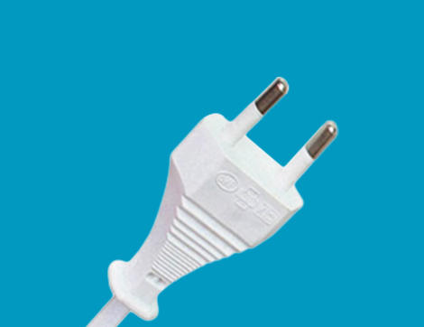 EU Regulations Two-Wire Power Cord,VDE Approved Plug,Two Core Plug,VDE Power Cord